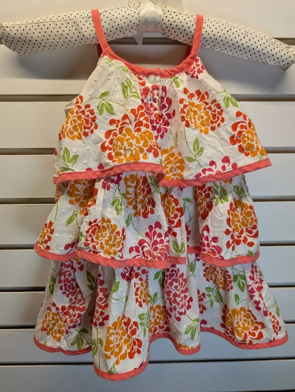 Penelope Mack Tiered Ruffle Swiss Dot Dress Size 24 months EUC